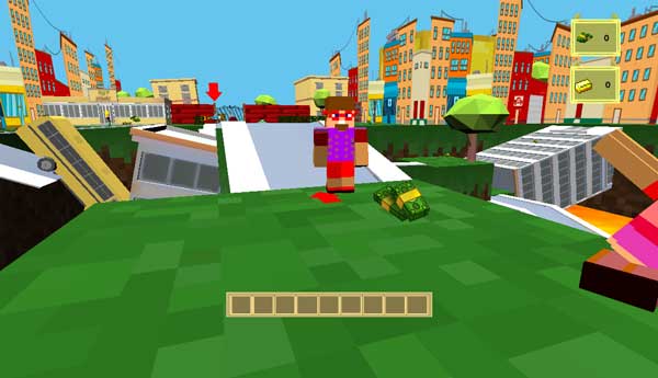 Điều khiển nhân vật di chuyển thu thập vật phẩm