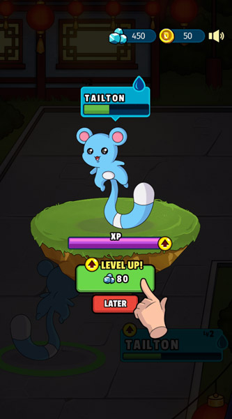 Nâng cấp Pokemon của bạn.