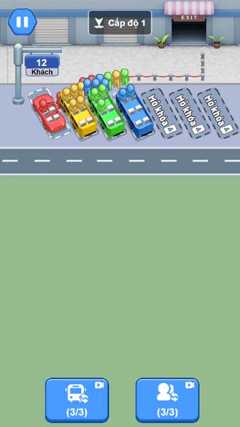 Hành khách sẽ leo lên xe buýt cùng màu sắc