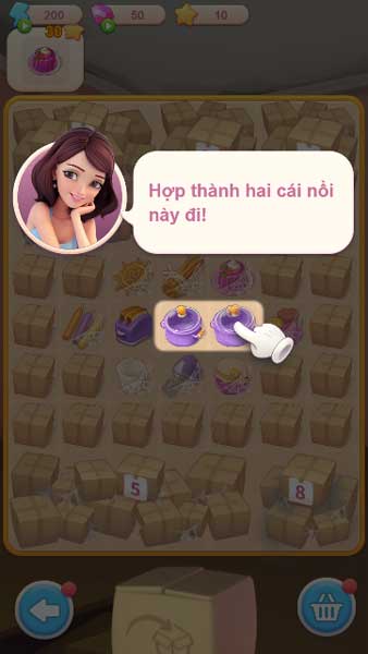 Lối chơi kết hợp, hợp nhất 2 vật phẩm giống nhau