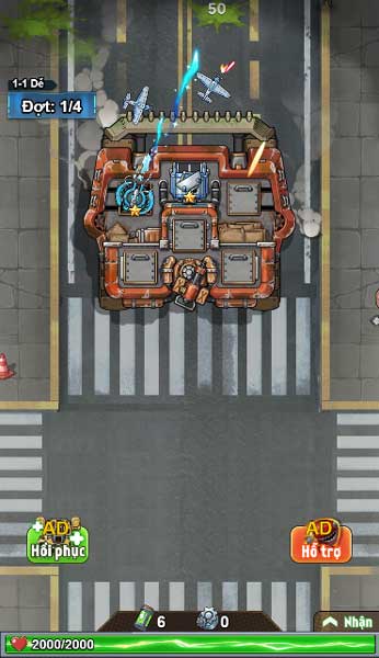 Tiêu diệt những đợt Zombie xác sống tại thành phố GameVui