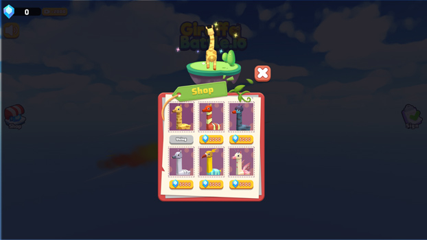 Mua trang phục cho chú hươu cao cổ.