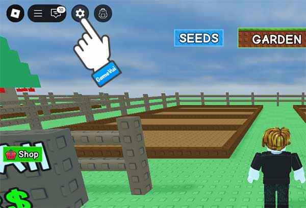 Nhấn vào biểu tượng bánh răng cưa