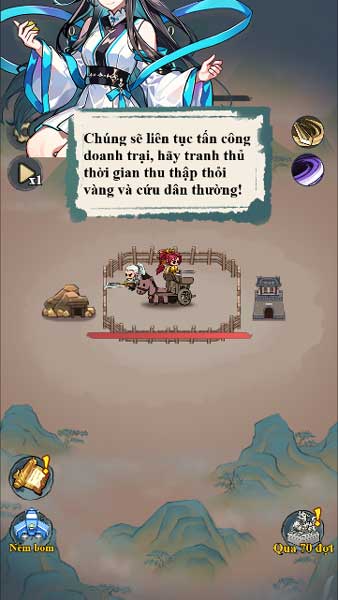 Quân địch sẽ tự động tấn công