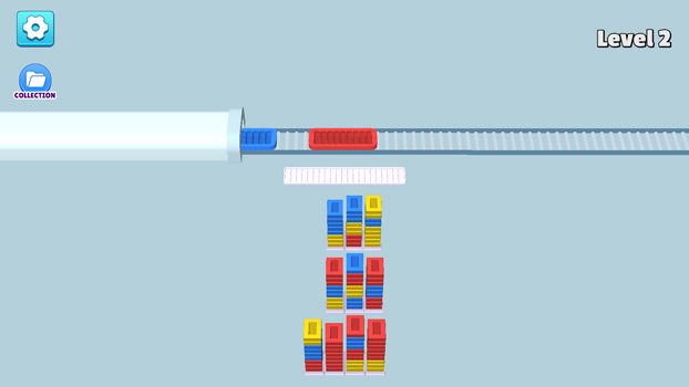 Sắp các ô gạch cùng màu với nhau.