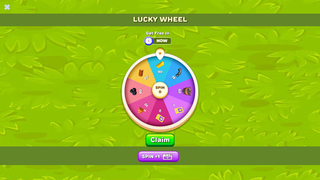 Vòng quay thưởng hằng ngày.