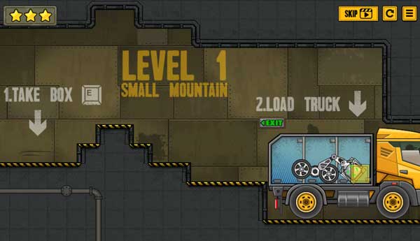 Điều khiển Robot thu thập đủ 3 ngôi sao và kiện hàng