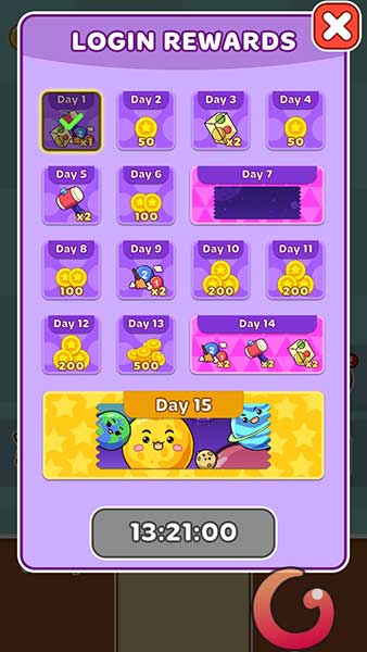 Phần thưởng hàng ngày