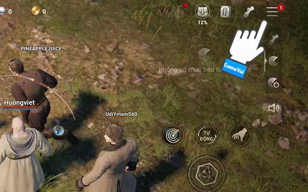 Chạm vào biểu tượng 3 dấu gạch