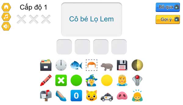 Nếu gặp khó khăn người chơi có thể dùng gợi ý hỗ trợ