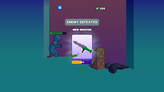 Mở khoá các vũ khí mới sau khi hoàn thành các màn chơi.