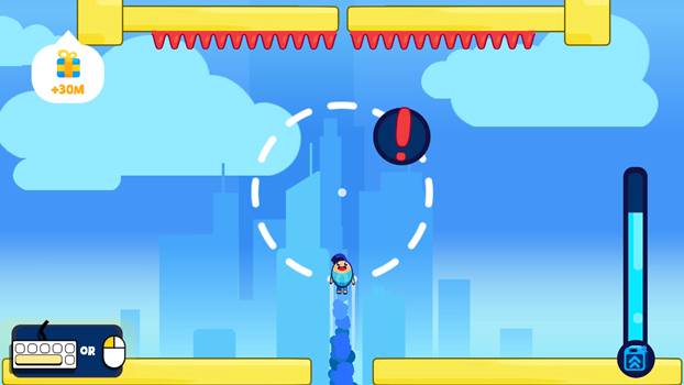 Điều khiển nhân vật tránh các chướng ngại vật.