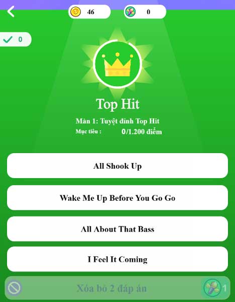 Nghe giải điệu ngắn và đưa ra đáp án