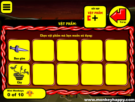 Ghép hoặc sử dụng các vật phẩm.