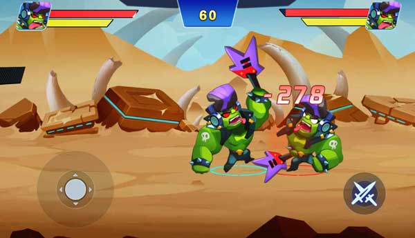 Điều khiển Hero chiến đấu tấn công tiêu diệt kẻ địch