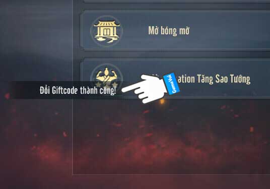 Đổi giftcode thành công