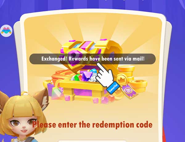 Exchanged! Rewards have been send via mail