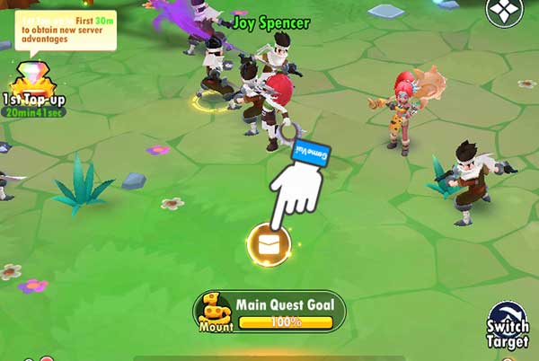 Chạm vào biểu tượng thư