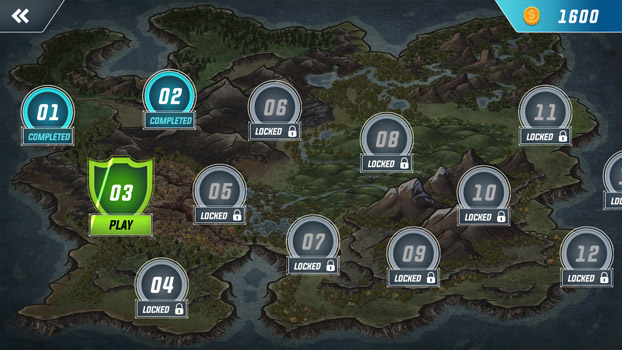 Nhiều màn chơi với độ khó thử thách cao.