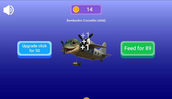 Bấm chuột Clicker để tăng nhanh số tiền xu nhận được