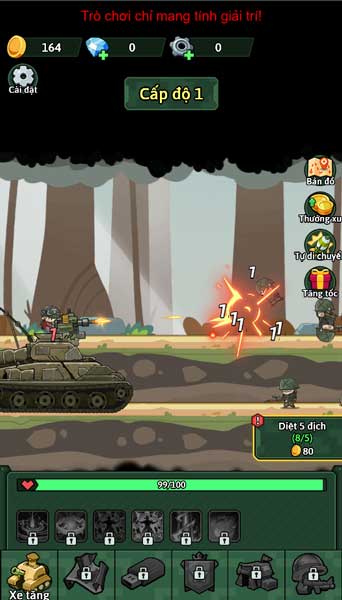 Cỗ tăng chiến sẽ tự động tấn công