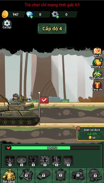 Hoàn thành từng mốc Checkpoint để vượt qua cấp độ