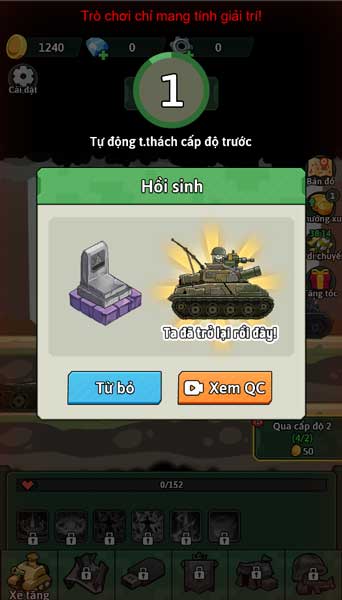 Hồi sinh và nâng cấp chỉ số sức mạnh xe tăng