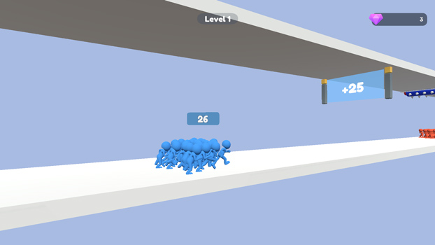 Dẫn đầu đám đông vượt qua thử thách.