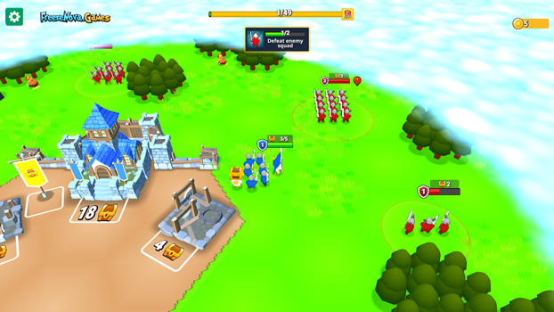 Đưa đội quân của bạn đi khắp vương quốc để thống trị.