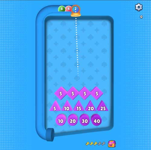 Bắn những quả bóng số từ trên xuống