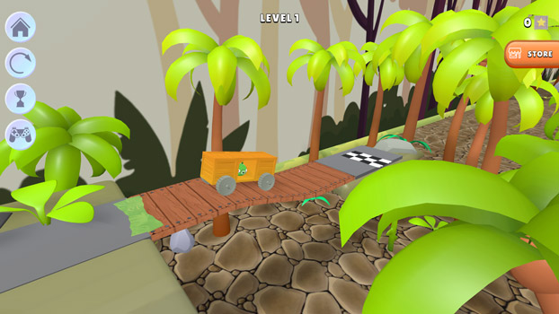 Về đích nhờ chiếc xe mà bạn đã chế tạo.