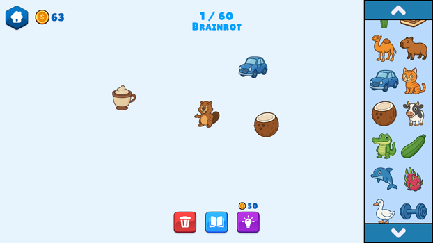 Ghép các đồ vật với nhau để tạo nên sinh vật Brainrot.