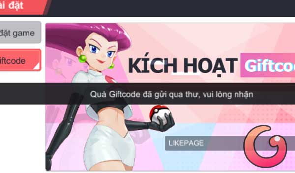 Quà giftcode đã gửi qua thư