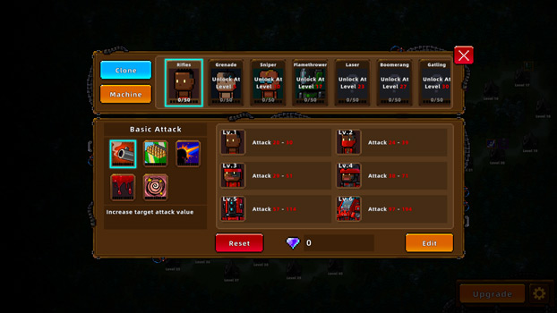 Nâng cấp binh lính.