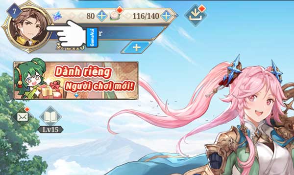 Chạm vào ảnh đại diện