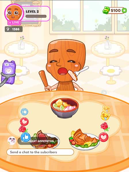 Giúp Tung Sahur hoàn thành các buổi livestream Mukbang thật ngon lành