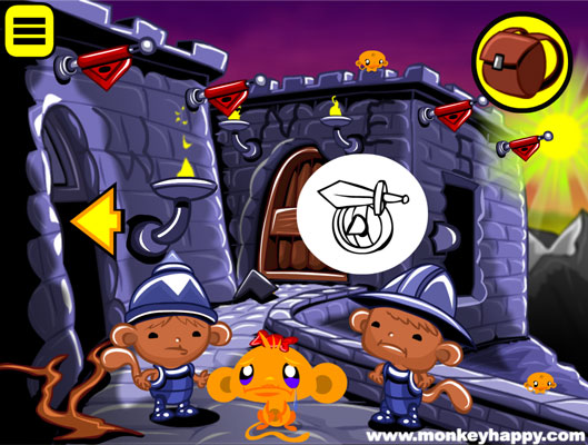 Tìm kiếm trang bị cho các chú khỉ.