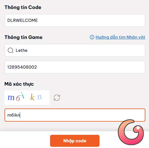 Nhập code