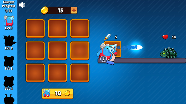 Hợp nhất hai chiến binh giống nhau để phát triển nhân vật.