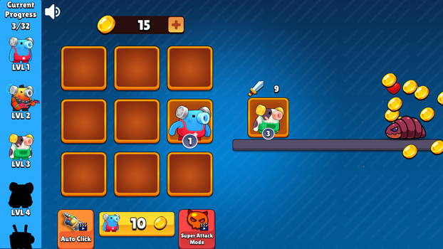 Làn sóng quái vật ngày càng nguy hiểm, hãy đánh bại chúng.