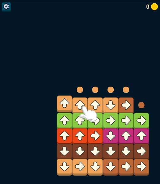 Chọn những khối vuông mũi tên không bị chặn