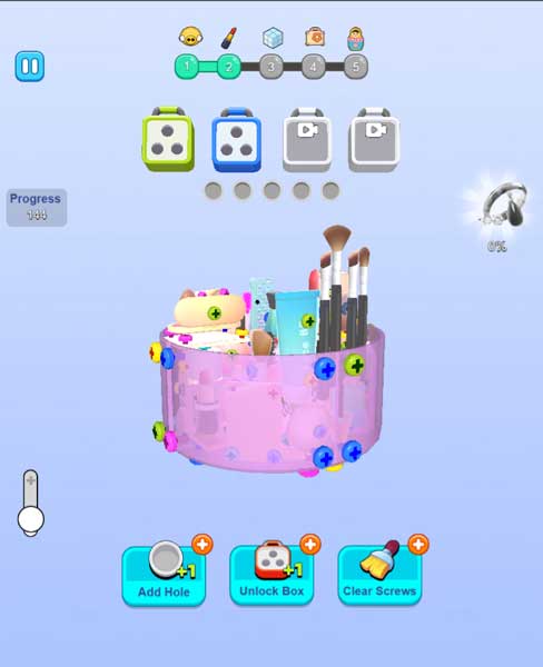 Chọn những ốc vít cùng màu với khay chứa để tháo