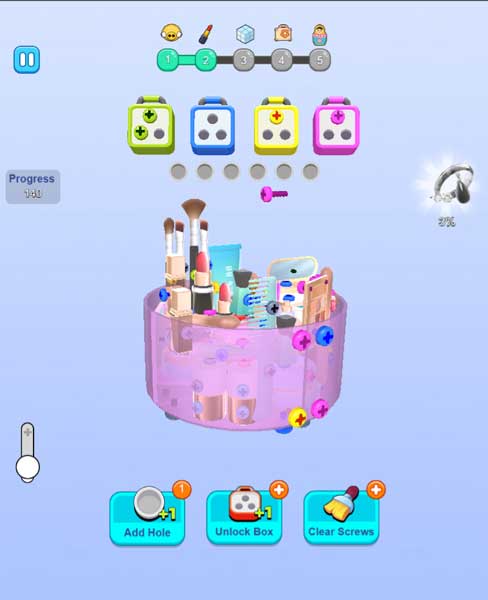 Xem QC để mở thêm ô chứa ốc vít