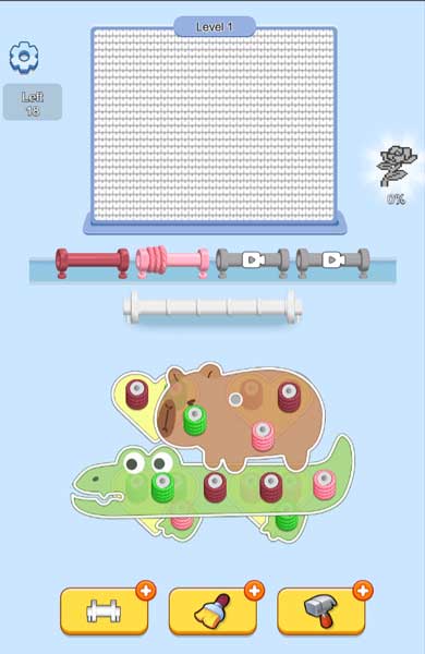 Chọn những sợi len cùng màu với cuộn len ở bên trên