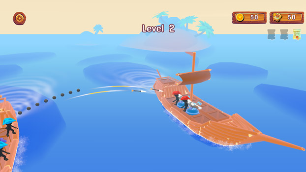 Đánh bại tàu chiến của địch.