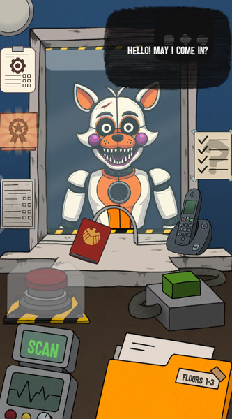 Vào vai bảo vệ, kiểm tra thông tin mọi người trước khi họ đi qua cổng.