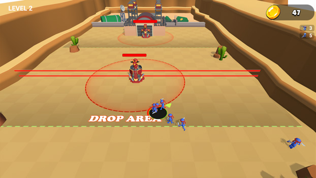 Sử dụng các quân lính để đánh bại kẻ thù.