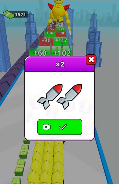 Xem video QC để tăng sức mạnh