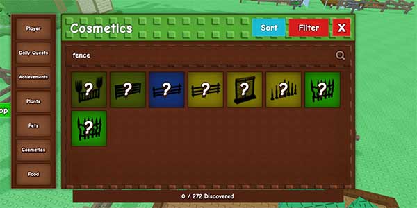 Cách thay đổi skin hàng rào trong Grow a Garden