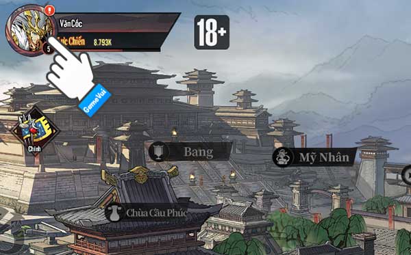 Chạm vào ảnh đại diện